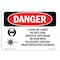 Signmission OSHA Danger, Class IIIb Laser Do Not Look Into Beam, 24in X 18in Aluminum, 18" W, 24" L, Landscape OS-DS-A-1824-L-1417 - alternate 1